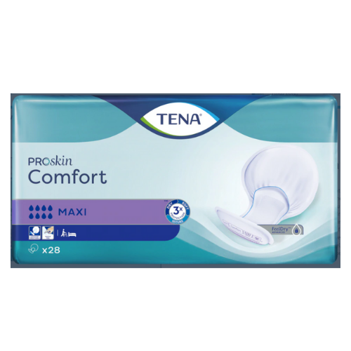 TENA Comfort Maxi  Extra Long, Large shaped incontinence pad